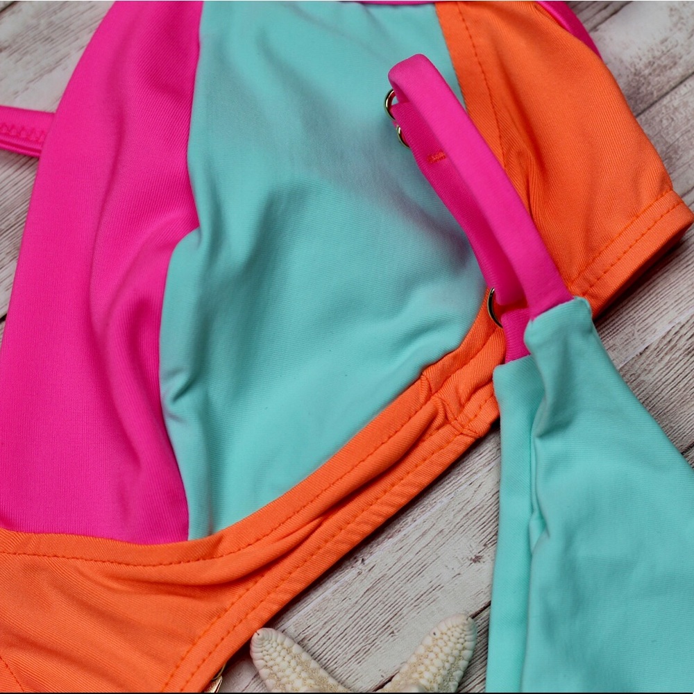High quality Brazilian bikini set Neon top bottom - Picture 5 of 14